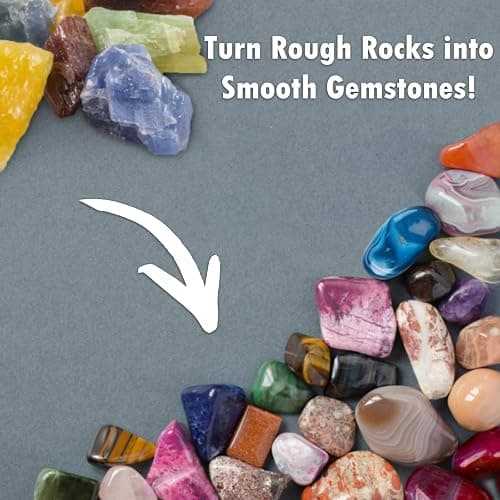 WAN2TLK Rock Tumbler Grit and Polish Refill Kit 2kg - for Any Brand of Rock Polish- 4 Basic Step Tumbling Media (Coarse/Medium Grit/Pre-Polished/Final Polished) thumbnail 3