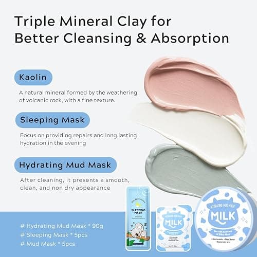 Milk Skin Care Set - 16 PCS Milk Skin Care for Kids Ages 8-12 Hydrating, Smooth & Delicate, Travel Skin Care Routine Kit for Women, Teen Skin Care Kit Christmas Gifts for Teenage Girls Friends Moms thumbnail 4