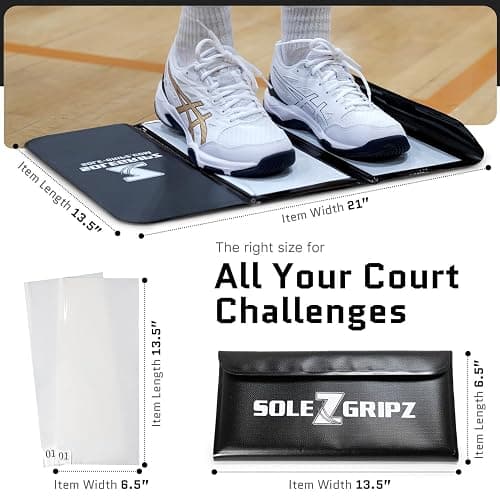 Portable Basketball & Volleyball Sticky Mat by Sola Athletics– Foldable, Reusable, Non-Slip Traction Board for Court Shoe Grip – Perfect for Hardwood Floors –60 Sticky Sheets thumbnail 6