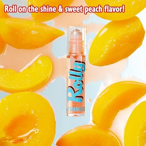 Lip Smacker Rolly Lip Gloss, Classic Roller-Ball Design for a Cooling Sensation, Hydrating & Moisturizing Shine - Peach thumbnail 2