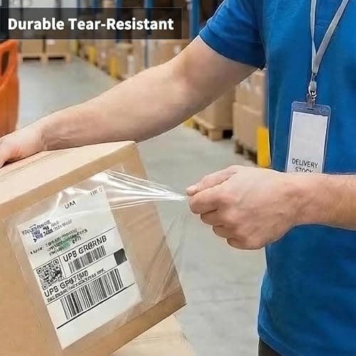 9527 Product 7.5" x 5.5" Clear Adhesive Top Loading Packing List/Shipping Label Envelopes (200 Pack) thumbnail 6
