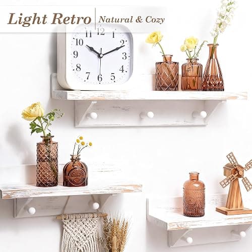 TBWIND 12-Piece Glass Bud Vase Set – Small Caramel Coffee Brown | Etched Glass Vases with Unique Shapes and Weighted Base for Windowsills, Bathrooms, and Table Centerpiece Décor thumbnail 4