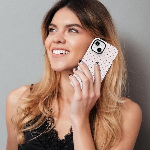 uCOLOR Case Compatible with iPhone 15/14/13- Compatible with MagSafe Scratch-Resistant Shockproof Cover for Women Men 6.1 inch (Nude Polka Dot, iPhone 15/14/13 6.1") thumbnail 8