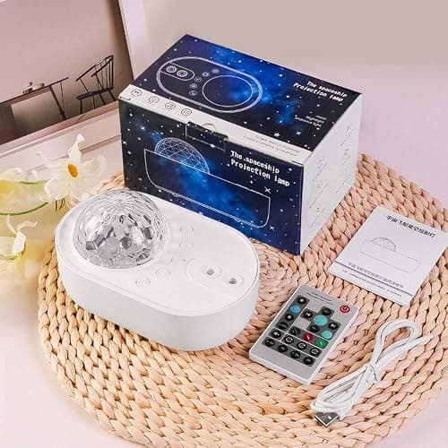 Galaxy Star Night Light Projector LED Ocean Wave Bluetooth Music Speaker with Remote Control for Bedroom, Home, Room Decor thumbnail 7