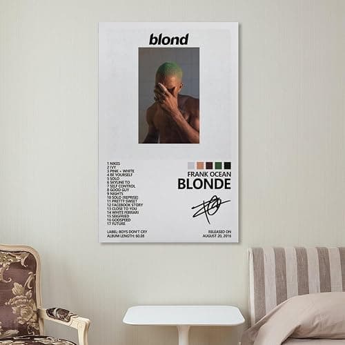 K5VZ7 X9Q Frank Ocean BLONDE Canvas Poster Wall Decorative Art Painting Living Room Bedroom Decoration Gift Unframe-style08x12inch(20x30cm) - 08x12inch(20x30cm) - Unframe-style thumbnail 7