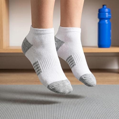 Looknniy 16-30 Pairs Boys Low Cut Ankle Socks Kids Crew Athletic Breathable Cushion Sole Socks for Running Hiking thumbnail 3