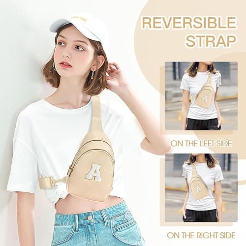 Viverte Birthday Gifts for 7 8 9 10 11 12 13 Year Old Girls Small Initial Sling Bag Cross Body Bag Fanny Pack for Girls thumbnail 4