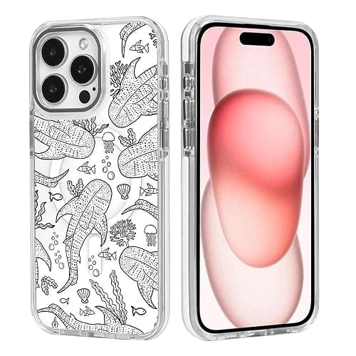 Generic Case for iPhone 14,Whale Shark Coral Reef Ocean Phone Case for Girl Women,Compatible with MagSafe,Scratch Resistant Shockproof Cover Clear Phone Case for iPhone 14 thumbnail 2