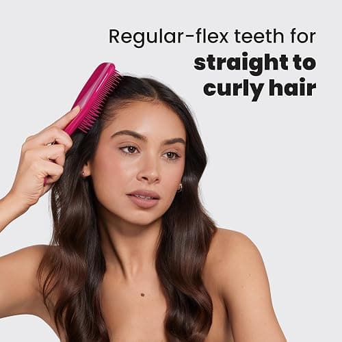 Tangle Teezer Ultimate Detangler Brush for Wet & Dry Hair, Eliminates Knots & Reduces Breakage for All Hair Types, Electric Raspberry thumbnail 5