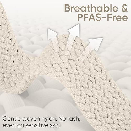 4 Pack Braided Stretchy Band Compatible with Apple Watch Bands Women Men | 40/41/38/42/44/45/46/49mm Breathable Nylon Elastic Daily Use Straps for iWatch Series 11/10 9 8 7 6 5 4 3 SE/Ultra 2 thumbnail 2