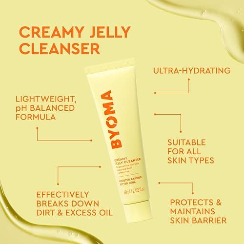 BYOMA Star Power Brightening Trio – 5ml De-Puff & Brighten Eye Gel, 60ml Creamy Jelly Cleanser, 15ml Moisturising Gel-Cream for Ultra-Hydrated, Healthy Skin thumbnail 4