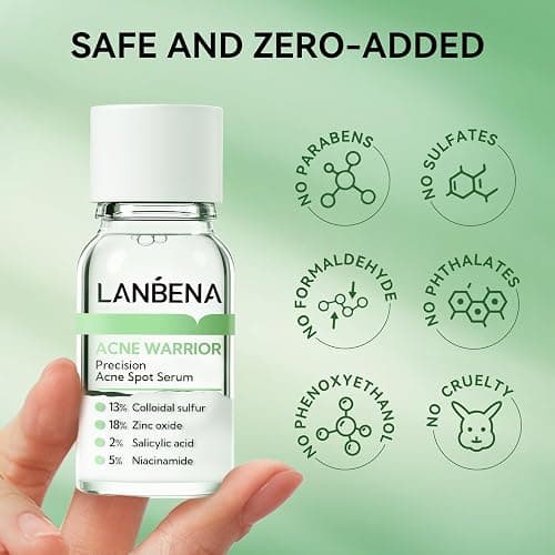 LANBENA Precision Acne Spot Serum, Acne Drying Lotion, Overnight Acne Treatment For Face, Dry Out Pimples, Blemishes, Zits And Clean Pores, 0.42 Fl Oz thumbnail 6