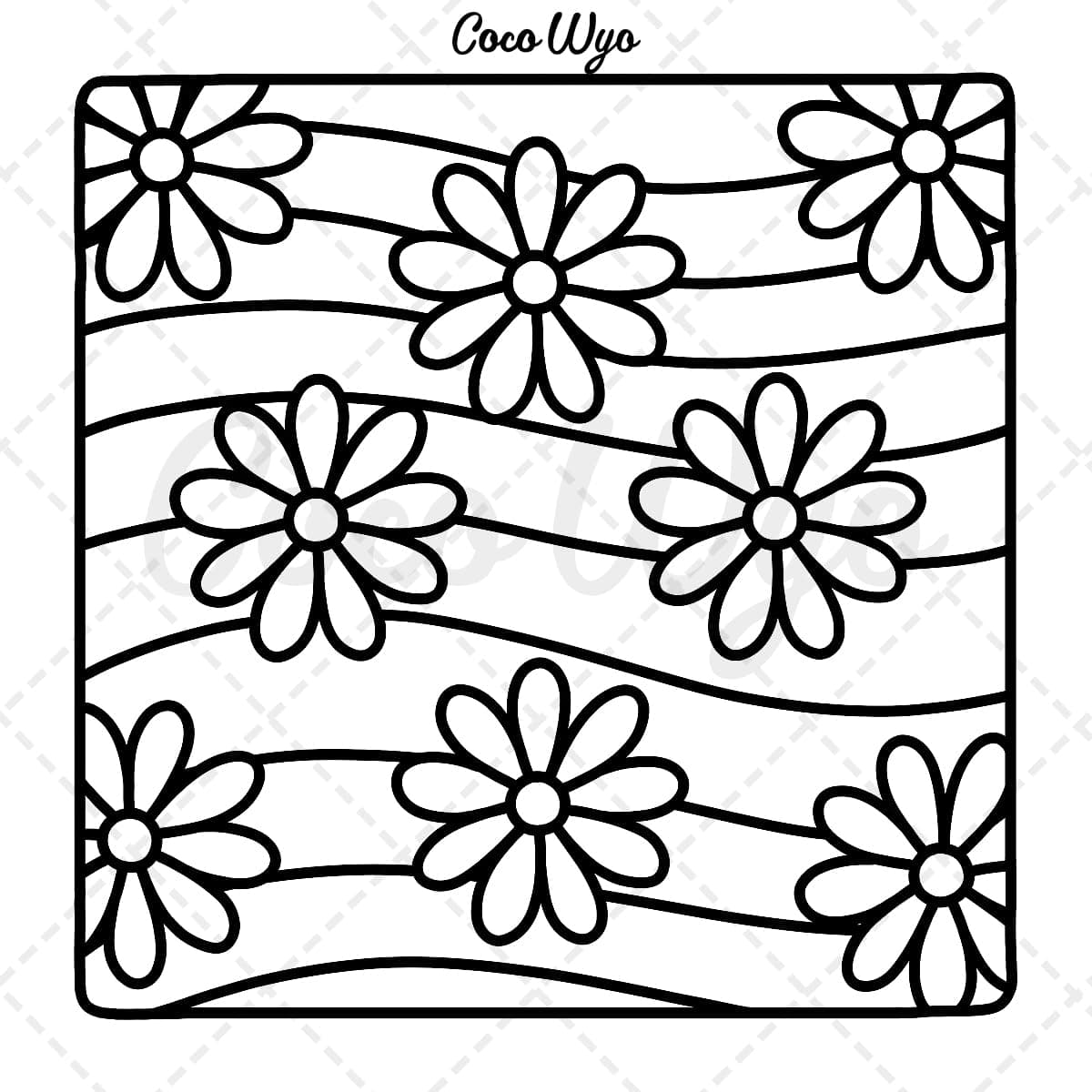 Comfy Patterns: Coloring Book for Adults and Kids, Bold and Easy, Simple and Big Designs for Relaxation Featuring Lovely Cozy Pattern and Mandala thumbnail 7