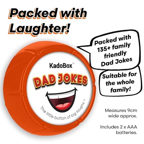 KadoBox - Funny Dad Jokes Electronic Sound Button - 135+ British One Liner Audio Dad Jokes from Daughter and Son - Funny Gifts for Men - Gifts for Dad thumbnail 6