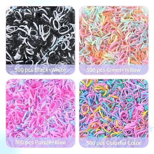 2076 pcs Hair Accessories for Girls Ponytail Holders Toddler Hair Ties with Mini Clip Hair Clips for Girls Rubber Bands Set thumbnail 5