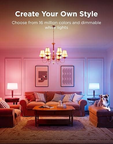 Govee E12 Led Bulb, Smart Light Bulbs Work with Matter, Alexa, Google Assistant, WiFi Candelabra Bulbs 40 Watt Equivalent, RGBWW Color Changing Light Bulb, 2.4Ghz Only, 450 LM, 4 Pack thumbnail 2