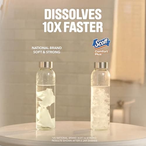 Scott ComfortPlus Toilet Paper, 12 Triple Rolls, 231 Sheets per Roll, Septic-Safe, 1-Ply Toilet Tissue thumbnail 7