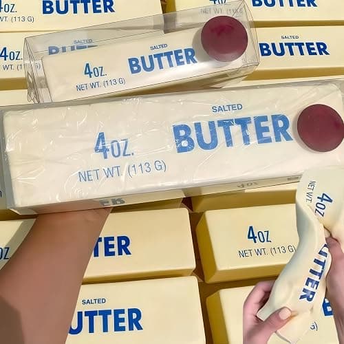 9.5 Inch Giant Butter Squishy Slow Rising, 14oz Big Butter Squishy Large Butter-Shaped Stick Stress Relief Squeeze Toy, Soft Sticky Food Squishies for Relaxation & Focus, Desk Gift thumbnail 9