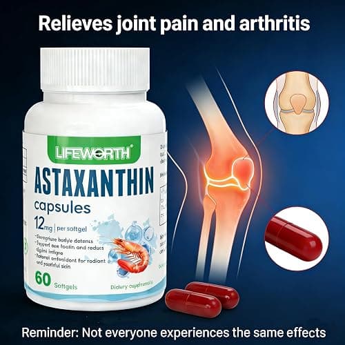LIFEWORTH Astaxanthin Supplements, Anti-Aging, Antienvejecimiento, Reduce Wrinkles, Arrugas, Glowing Skin & Skin Health, Natural Antioxidant thumbnail 9
