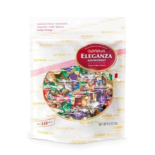 GLITTERATI Eleganza Assortment Italian Miniature Hard Candies, Individually Wrapped Gourmet Candy, Vegan, Gluten Free, Non-GMO, 5.5 Oz Bag, Approx. 150 Count - Image 1