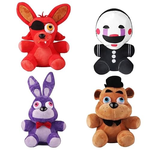 PLIIMONA 4PCS Horror Animal Plush Toys Set, 11 Inch Creepy Cartoon Stuffed Animals, Soft Plush Doll Figures for Fans, Collectible Display Toys, Gift Idea - Image 1