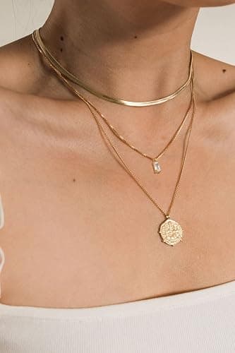 FUNEIA Diamond Necklaces for Women 14K Gold Plated Emerald Birthstone Necklace for Women Mothers Dainty Gold Necklace Blue Green Cubic Zirconia Pendant Necklace Birthday Gifts for Women Jewelry thumbnail 8