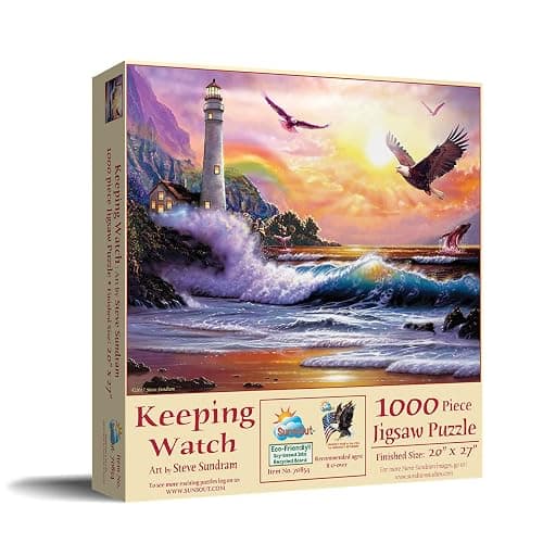 SUNSOUT INC - Keeping Watch - 1000 pc Jigsaw Puzzle by Artist: Steve Sundram - Finished Size 20" x 27" - MPN# 70854 thumbnail 3