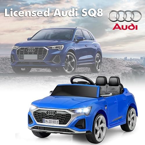 Licensed Audi SQ8 Ride on Car by INFANS, Battery Powered Electric Vehicle for with Remote Control, Adjustable Music, LED Lights, Suspension, Driving Toy Gift for Kids Toddler Age 3+ (Blue) thumbnail 3