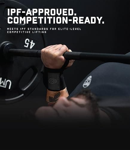 Gymreapers Weightlifting Wrist Wraps (IPF Approved) 18" Professional Quality Wrist Support with Heavy Duty Thumb Loop - Best Wrap for Powerlifting Competition, Strength Training, Bodybuilding thumbnail 4