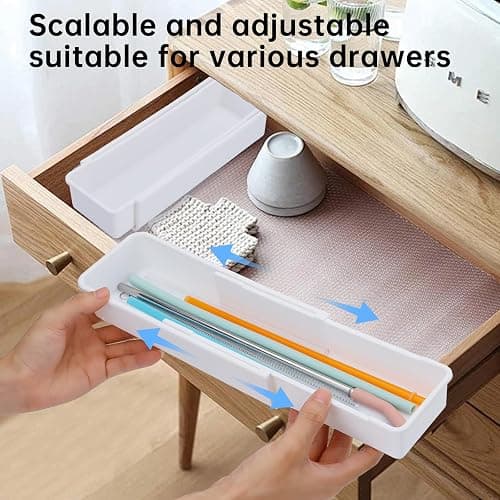 UXIETIN Expandable Straw Organizer Drawer for Cabinet,Reusable Extra Long Straw Drawer Organizer Fits for 60oz Stanley Long Straw thumbnail 4