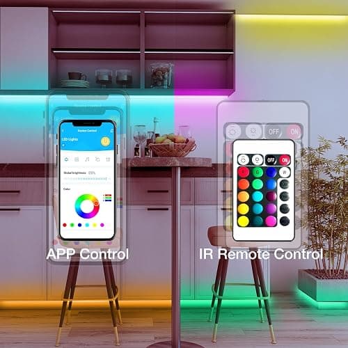 DAYBETTER Smart RGB Led Strip Lights, 200ft Led Lights for Bedroom with App Control, Multicolor Changing Led Light Strips Apply for Home Decor, Living Room, Kitchen, Home Party Decoration thumbnail 6