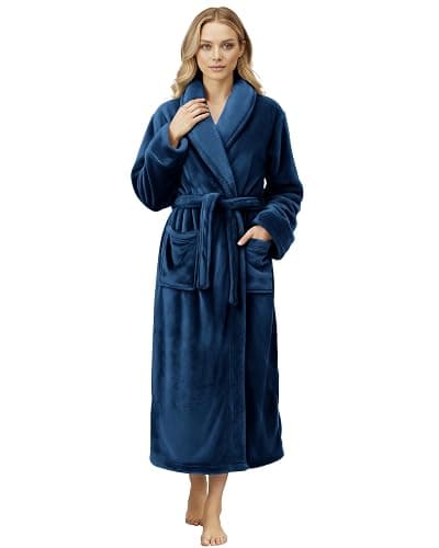 NY Threads Premium Womens Robe, Plush Fleece Long Bath Robe for Women, Fluffy Soft Women's Bathrobe - Image 1