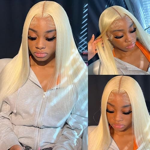 NICILK 613 13x6 Lace Front Wig Human Hair 20 Inch 200 Density Straight Lace Frontal Wig Pre Plucked With Baby Hair thumbnail 6