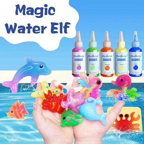 Magic Water Elf Toy Kit - 20 Magic Gels Aqua Water Fairy Pets - DIY Squishy Maker Toys - Creative Art Crafts Kits for Kids Activities - Birthday Gifts for Girls Boys Ages 6 7 8 9 10 Years Old thumbnail 5