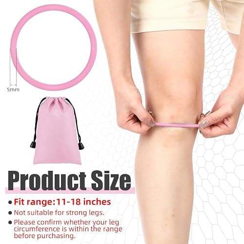 Foilswirl Silicone Patella Knee Band for Basketball Patella Tendon Support Knee Pain Running Tendon Brace Support Strap(2,Pink,M) thumbnail 2