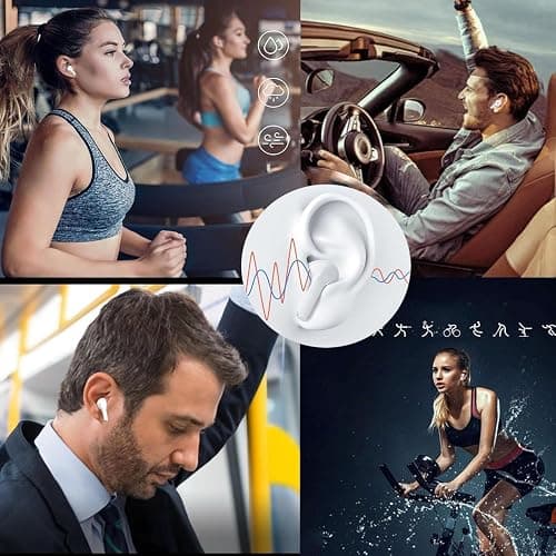 Wireless Earbuds Bluetooth 5.0 Headphones Noise Cancelling Air Buds Pods 3D Stereo Ear pods in-Ear Ear Buds with Deep Bass Earphones Sport Headsets for Android/Samsung/Apple iPhone thumbnail 6