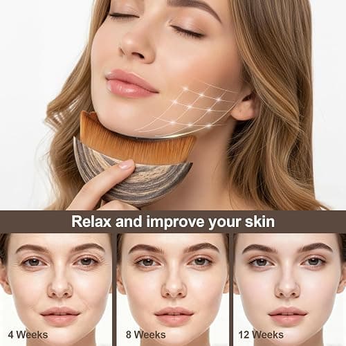 Lymphatic Contour Face Brush, Ergonomic Lymphatic Drainage Massager, Natural Makeup Brushes with Gentle Bristles, Hypoallergenic Manual Facial/Body Brush for Sculpting thumbnail 4