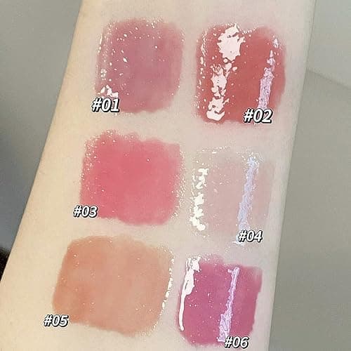 LuckNest 3 Colors Jelly Lipstick Gift Set, Tinted Heart Shape Lip Stain Lip Gloss, Mirror Hydrating Jelly Love Lipstick, Moisturizing Tinted Lip Balm, Vivid Color Glossy Lip Makeup for Girls (A) thumbnail 7