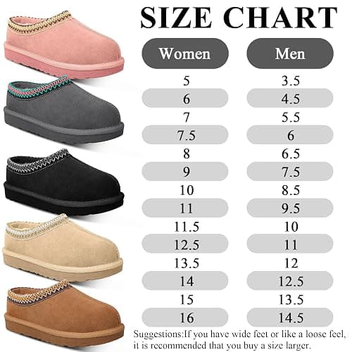 metricfalcon Women's Slippers Platform Mini Boots For Women Suede Leather Indoor/Outdoor Anti-Slip Slipper Comfy Fur Fleece Lined Sneakers Short Ankle Boot thumbnail 6