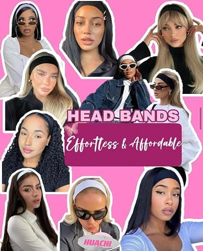 Huachi Headbands for Women Trendy 16 Pack Elastic Hair Bands for Women Non Slip Soft Cloth Fabric Head Bands Y2K Hair Accessories, Floral Bow Valentine Heart Headband thumbnail 4