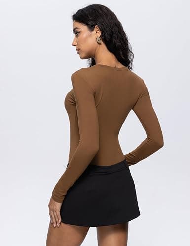 Women's Long Sleeve Shirts Crew Neck Slim Fitted Going Out Crop Casual Tops Basic Tees thumbnail 6