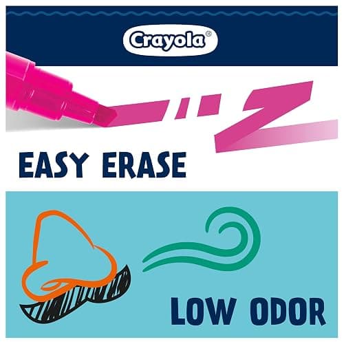 Crayola Take Note Dry Erase Markers for School (12ct) Teacher Classroom Supplies, Chisel Tip Whiteboard Markers, Spring Crafts, Low Odor thumbnail 9