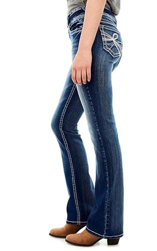 WallFlower Luscious Curvy Bootcut Jeans for Wome n, Siz es 0-24 | Mid-Rise, Insta Stretch Denim, Trendy Jeans for Women, Stretchy, Figure-Flattering, Classic, Juniors, Standard and Plus thumbnail 4