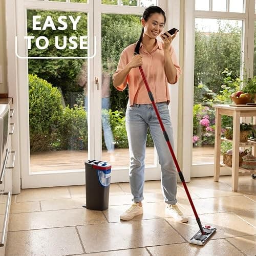 Vileda H2PrO Bodenwischer Set mit Eimer,100% Trennung von Frisch und Schmutzwasser,Hygienisches Reinigungssystem mit Mikrofaser, Wassersparend, ergonomisch | Einhandbedienung | Eco-Verpackung | Grau thumbnail 10