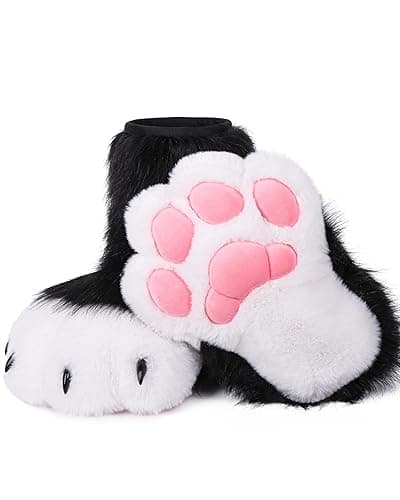 BNLIDES Cosplay Animal Cat Wolf Dog Fox Fursuit Feet Paw Claw Shoes Furry Boots Costume Accessories for Adult - Image 1