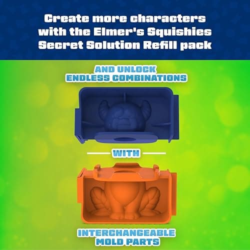 Elmer's Squishies Mix and Match, Kids DIY Activity, Squishy Toys Kit, Creates 4 Mix and Match Characters, 24 Piece Set - Slime Fun, Crafts, Holiday Gift for Ages 6+ thumbnail 5