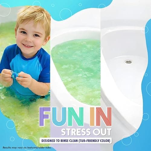 SplashEZ Mini Bath Color Tablets for Kids, 150 Fizzy Bath Bombs & Bath Toys | STEM Mini Bath Bombs for Kids, Non Toxic, Fragrance Free, No Tub Staining, Easy Clean for Toddlers & Kids thumbnail 4