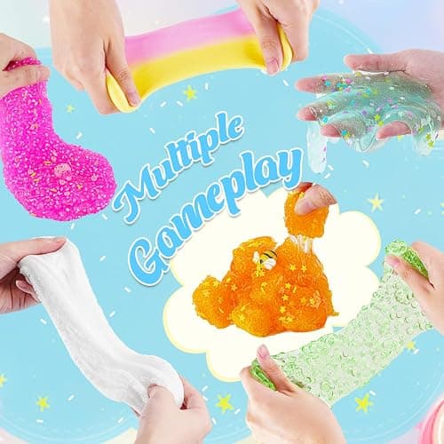 Slime Variety Pack Different Textures, 8 x 100ml Slimes Kit Include Cloud, Clear, Butter Slime, Slimes Party Favors for Kids, Birthday Easter Halloween Boys & Girls Gift thumbnail 6