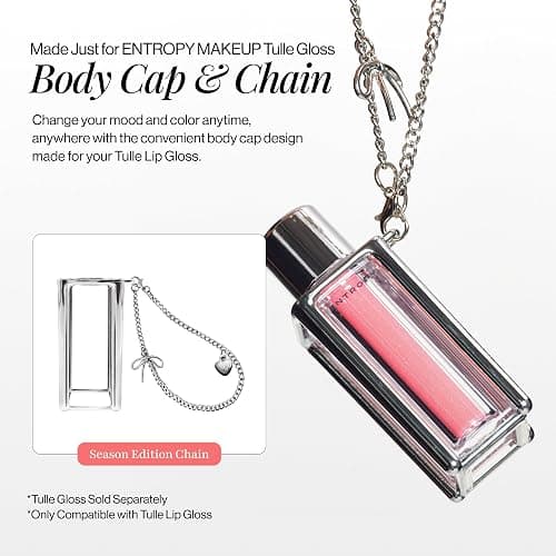 ENTROPY MAKEUP Tulle Lip Gloss, Lightweight 3D Pearl Shimmer, Ultra-Gloss High Shine, Non-Sticky Moisturizing Lip Gloss with Peptide Complex, Robe thumbnail 3