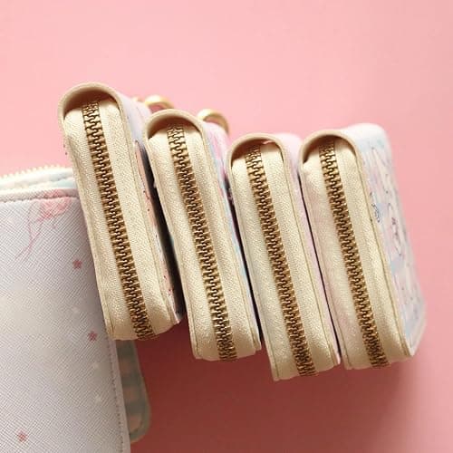 Small Wallet for Women and Girl, Short PU Leather Zipper Cute Coin Purse, 2Pce thumbnail 6